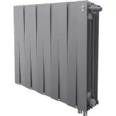 Биметаллический радиатор Royal Thermo PianoForte 500 Silver Satin VDR80 10 секций с нижним подключением