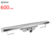 Душевой лоток TIM с двухсторонней решеткой (полная или под плитку) 70*600мм