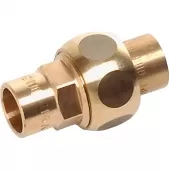 Сгон 22 ВП-ВП Sanha 4330 с плоским уплотнением, бронза 1433022