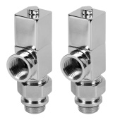 Набор дизайн-вентилей Royal Thermo CUBE 1/2 осевой (хром)