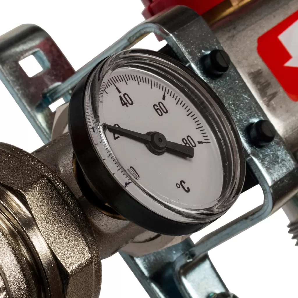 Коллектор из нержавеющей стали Stout в сборе с расходомерами 4 выхода Коллектор из нержавеющей стали Stout в сборе с расходомерами 4 выхода