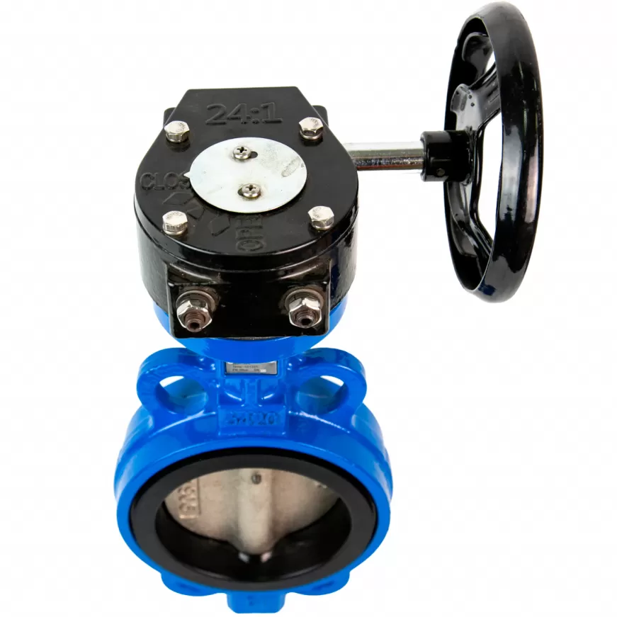 Дисковый поворотный затвор REON тип RSV40 Ду 200, с ручным редуктором, чугун