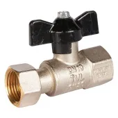 Шаровой кран Stout с накидной гайкой, ВР/накидная гайка, ручка бабочка 1/2x1/2