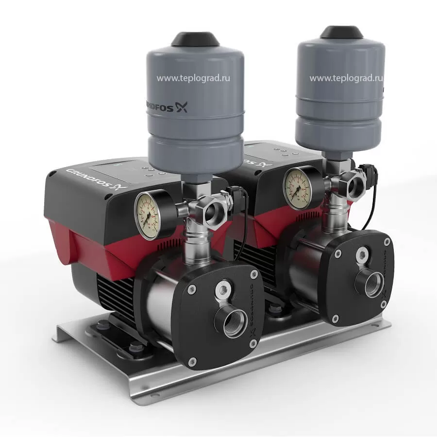 Сдвоенная насосная станция Grundfos CMBE TWIN 3-62 с клеммной колодкой