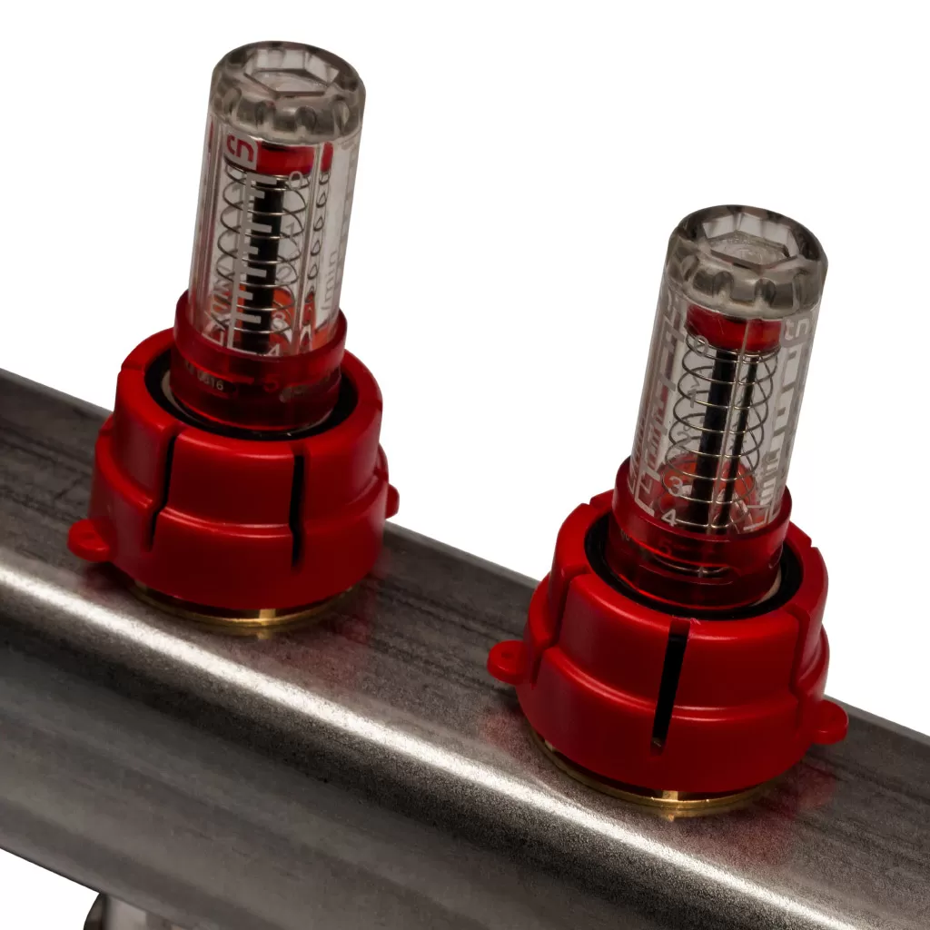 Коллектор Stout на 12 выходов из нержавеющей стали с расходомерами - SMS 0917 000012 Коллектор Stout на 12 выходов из нержавеющей стали с расходомерами - SMS 0917 000012