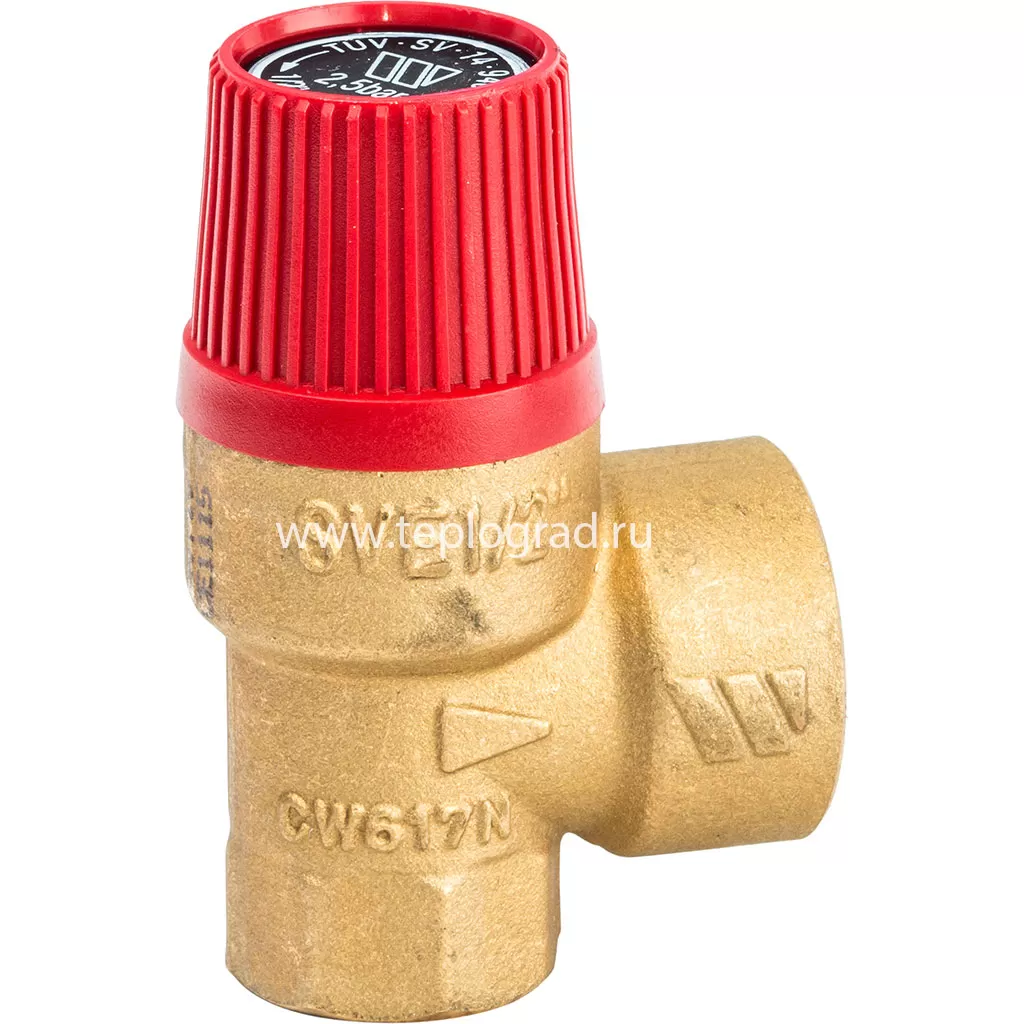Предохранительный клапан Watts SVH 25-1/2, 2,5 бар для системы отопления