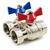 Комплект шаровых кранов TIM с накидной гайкой 1 для коллектора M328-4