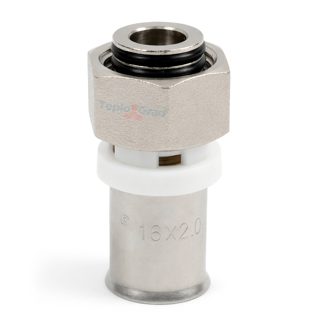 Пресс соединение TIM с накидной гайкой 16x1/2 конус