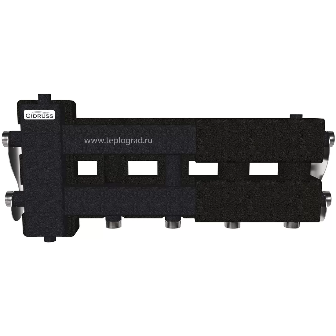 Балансировочный коллектор Gidruss BM-60-3D.EPP (до 60 кВт, подкл. котла G 1, 2+1 контура G 1, кронштейны, термоизоляция)