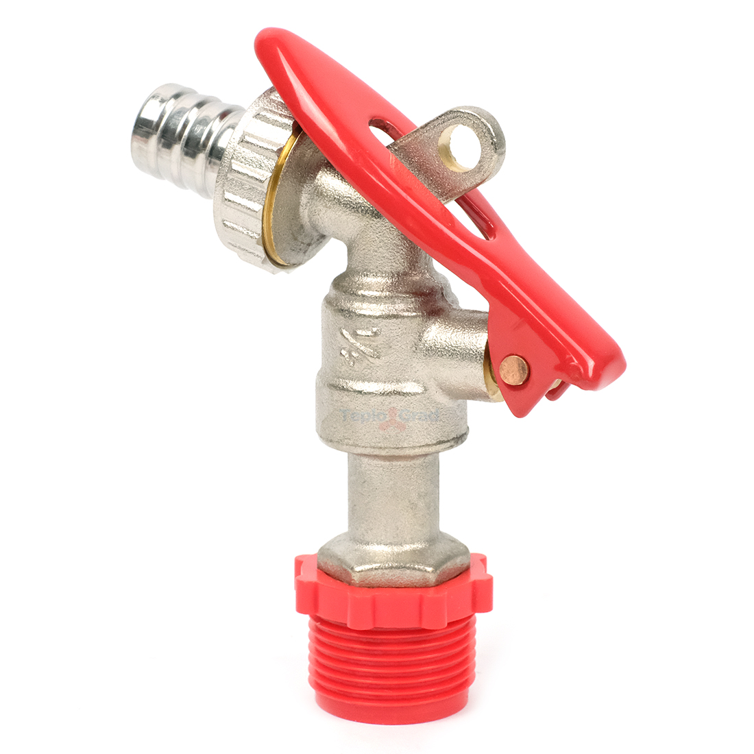 Кран шаровый водоразборный TIM 1/2 со штуцером под замок