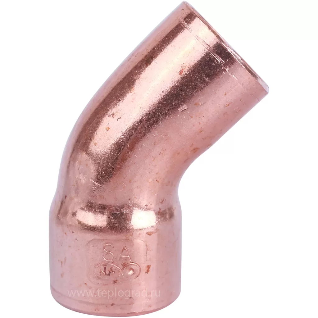 Отвод 45° 22 ВП-НП Sanha 5040, для медных труб под пайку 1504022