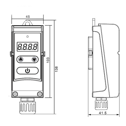 Термостат накладной электронный Stout с пружинным фиксатором 5-80°С