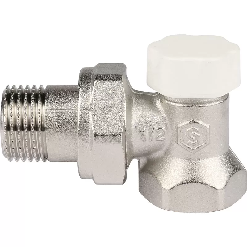 Клапан запорно-балансировочный угловой Stout 1/2 Клапан запорно-балансировочный угловой Stout 1/2