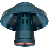 Оголовок с ветрозащитой Rommer Dn 80 черный (алюминий)