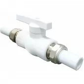 Кран шаровой Valfex 25 с двусторонним разъемным соединением PP-R Кран шаровой Valfex 25 с двусторонним разъемным соединением PP-R