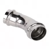 Пресс-угольник двухраструбный 45° 22 TIM из нержавеющей стали