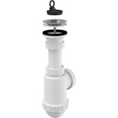 Сифон для раковины AlcaPlast A441-DN50/40 c нержавеющей решеткой