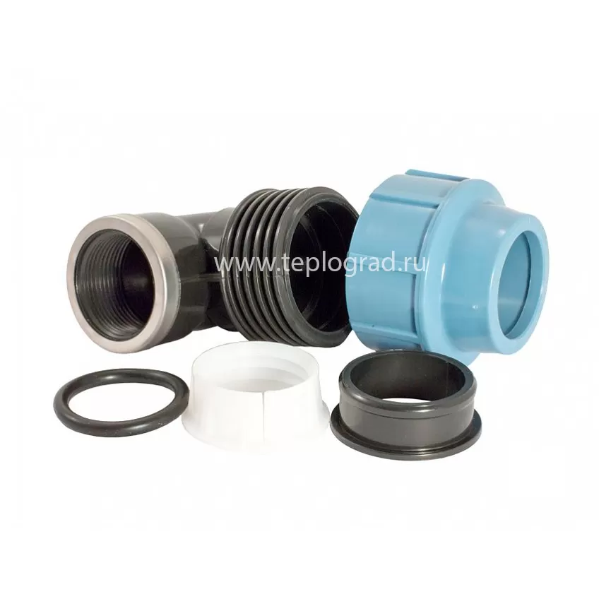 Отвод Unipump 90 с внутренней резьбой 25x1/2 ПНД Отвод Unipump 90 с внутренней резьбой 25x1/2 ПНД