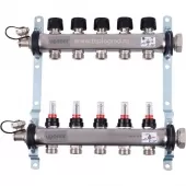 Коллектор Uponor Smart S на 5 выходов с расходомерами Коллектор Uponor Smart S на 5 выходов с расходомерами