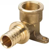 Угольник Stout с настенным креплением 25x3/4 для труб из сшитого полиэтилена