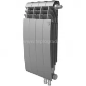 Биметаллический радиатор Royal Thermo BiLiner 500 Silver Satin VDR 4 секции с нижним подключением