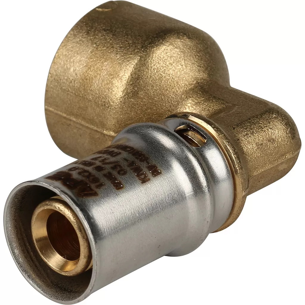 Угольник с внутренней резьбой прессовой Stout 1/2 x 16