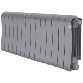 Биметаллический радиатор Royal Thermo Infinity 300 Silver Satin VR80 14 секций с нижним подключением