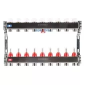 Коллектор из нержавеющей стали Rommer с расходомерами 9 выходов