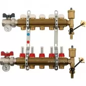 Коллектор в сборе Tiemme на 5 выходов с расходомерами - 3870001 Коллектор в сборе Tiemme на 5 выходов с расходомерами - 3870001