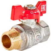 Кран шаровой Rommer НВ 1/2, ручка бабочка