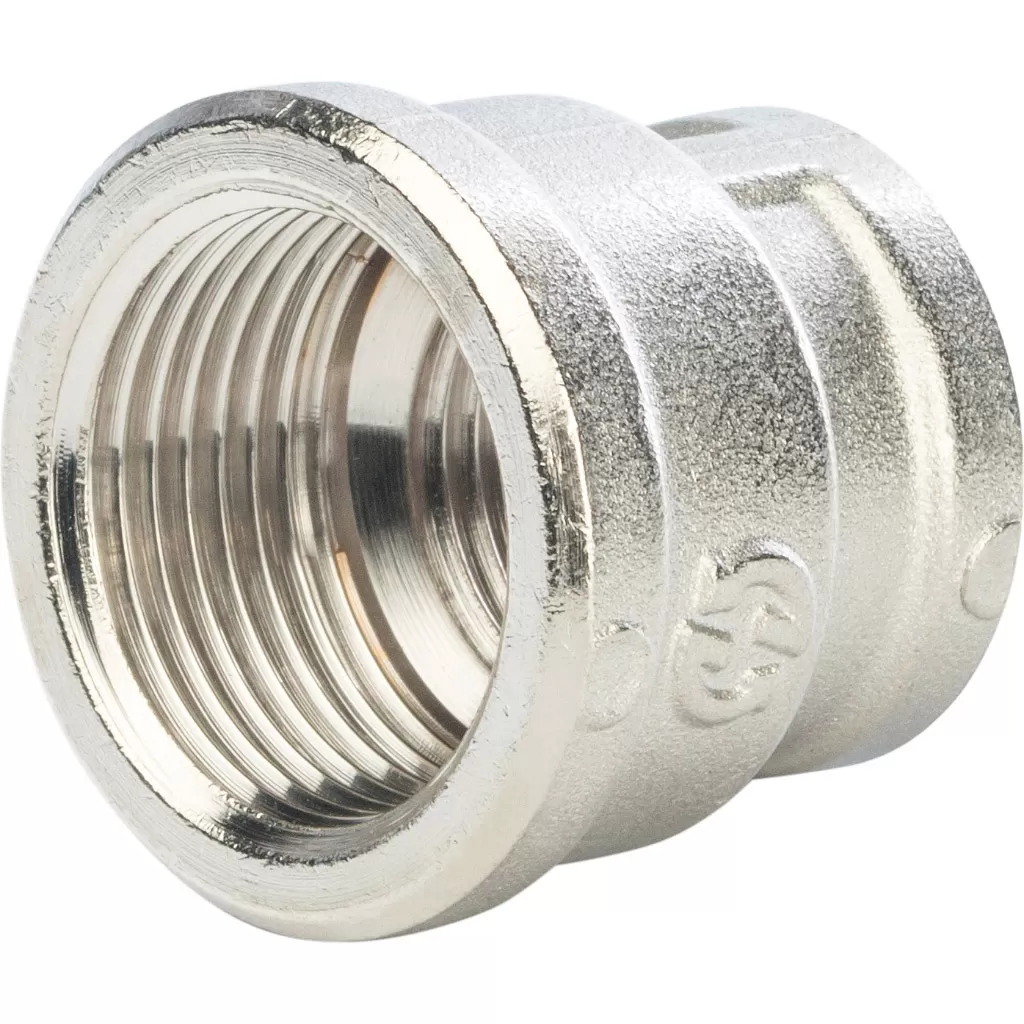 Муфта переходная 3/4x1/2 ВВ никелированная Stout