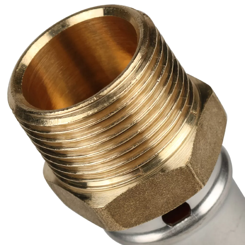 Переходник с наружной резьбой прессовой Stout 3/4 x 20 Переходник с наружной резьбой прессовой Stout 3/4 x 20