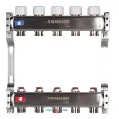 Коллектор из нержавеющей стали Rommer без расходомеров 5 выходов