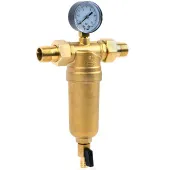 Самопромывной фильтр TIM 3/4 с манометром и корпусом из латуни