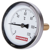 Термометр биметаллический с погружной гильзой Rommer, корпус 63 мм, гильза 50 мм Термометр биметаллический с погружной гильзой Rommer, корпус 63 мм, гильза 50 мм