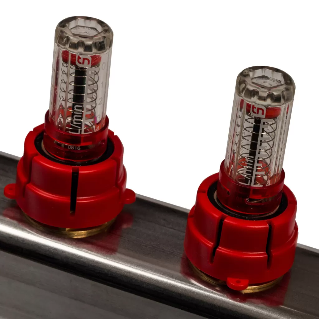 Коллектор Stout на 9 выходов из нержавеющей стали с расходомерами - SMS 0917 000009