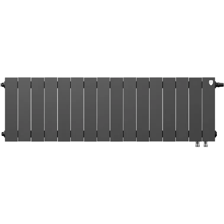 Биметаллический радиатор Royal Thermo PianoForte 300 Noir Sable VDR80 16 секций с нижним подключением