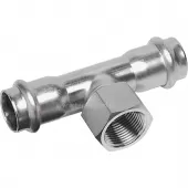 Тройник 42x1/2x42 ВПр-ВР-ВПр Sanha 9130G, нержавеющая сталь