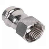 Пресс-соединитель ВР 22x1/2 TIM из нержавеющей стали