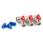 Коллектор Valfex с шаровыми кранами 3/4x1/2 на 3 выхода