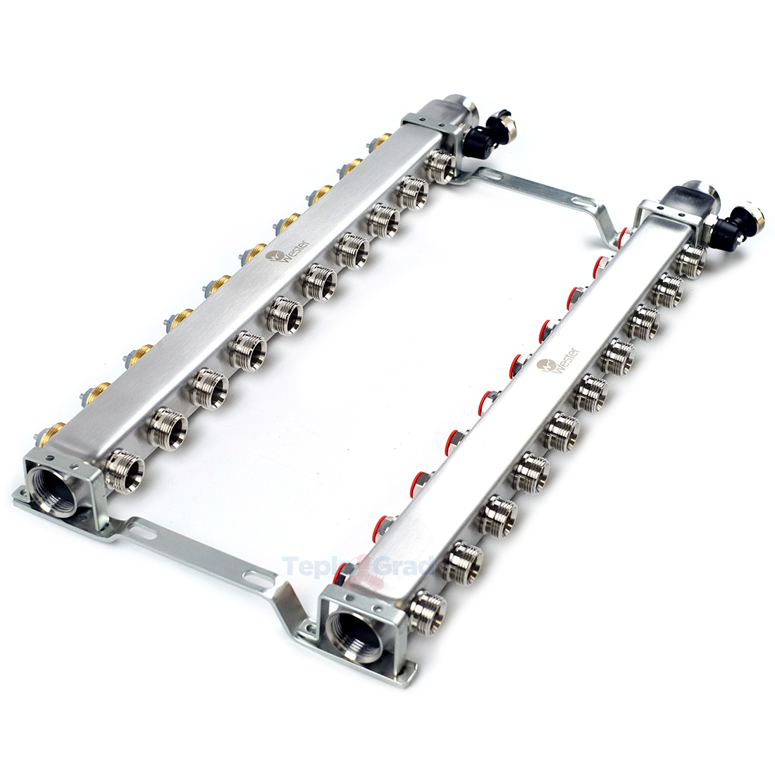 Коллектор из нержавеющей стали Wester MUVS без расходомеров на 10 выходов