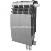 Биметаллический радиатор Royal Thermo BiLiner 350 Silver Satin VDR 4 секции с нижним подключением