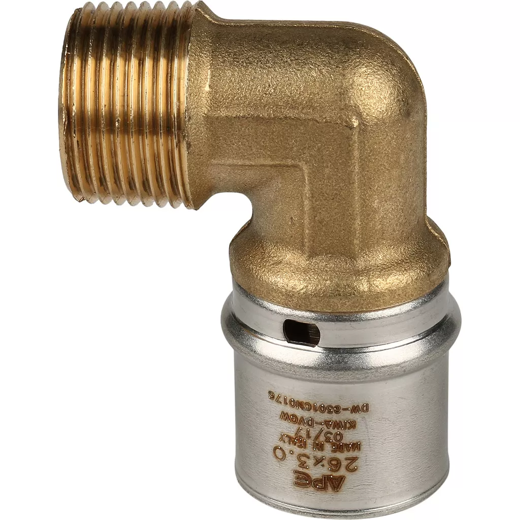 Угольник с наружной резьбой прессовой Stout 3/4 x 26