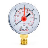Манометр радиальный Valfex 50 мм, 0-6 бар, 1/4