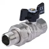 Шаровой кран Bugatti OREGON с полусгоном НР-ВР 1, ручка бабочка