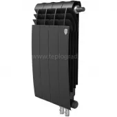 Биметаллический радиатор Royal Thermo BiLiner 500 Noir Sable VDR 4 секции с нижним подключением