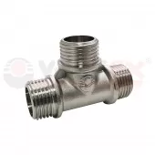 Тройник переходной 1/2x3/4x3/4 НН никелированный Valfex