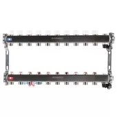 Коллектор Rommer на 10 выходов без расходомеров, с клапаном вып. воздуха и сливом