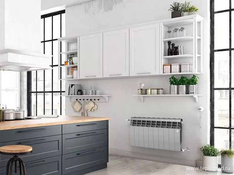 Биметаллический радиатор Royal Thermo BiLiner 350 Silver Satin 10 секций