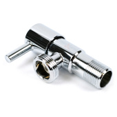 Кран угловой TIM 1/2x3/4 НР, нержавеющая сталь (хром) Кран угловой TIM 1/2x3/4 НР, нержавеющая сталь (хром)